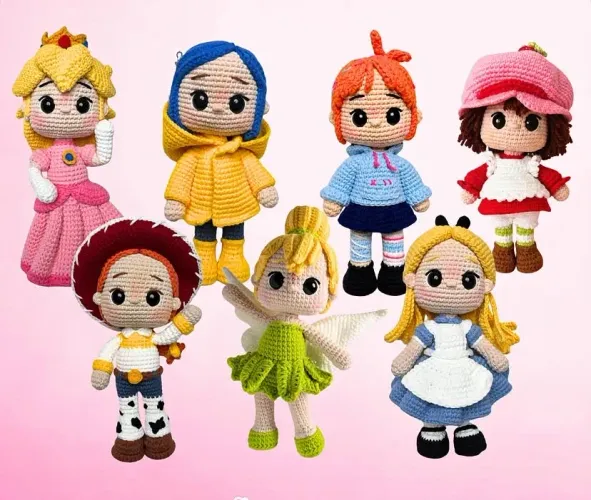 Boneca Alto Padrão Personalizada Amigurumi Princesa Bailarina Jessie Moranguinho