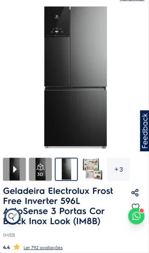 Geladeira Eletrolux IM8B NOVA LACRADA NF E GARANTIA