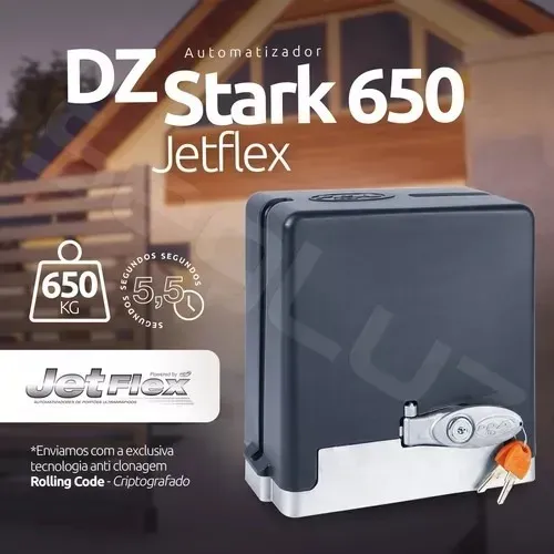 Motor de portão Eletrônico PPA JetFlex de 4 seg, 650 KG, instalado