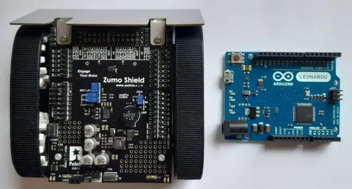 Mini robô Zumo compatível com programação em Arduino