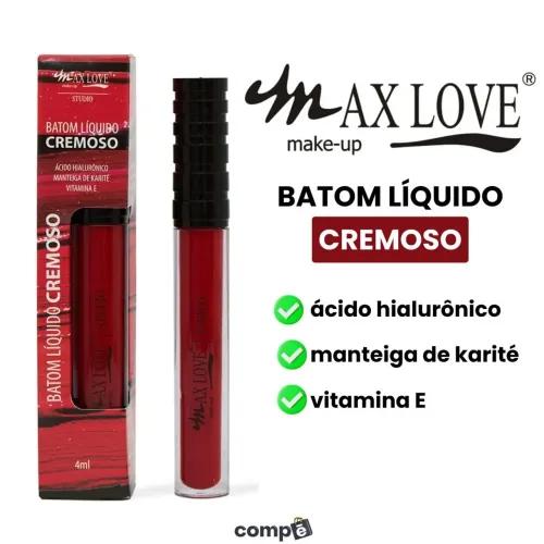 Batom Max Love Cremoso Líquido 