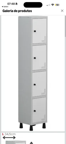 Armário de aço 4 portas