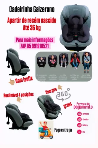 Cadeirinha de carro com isofix