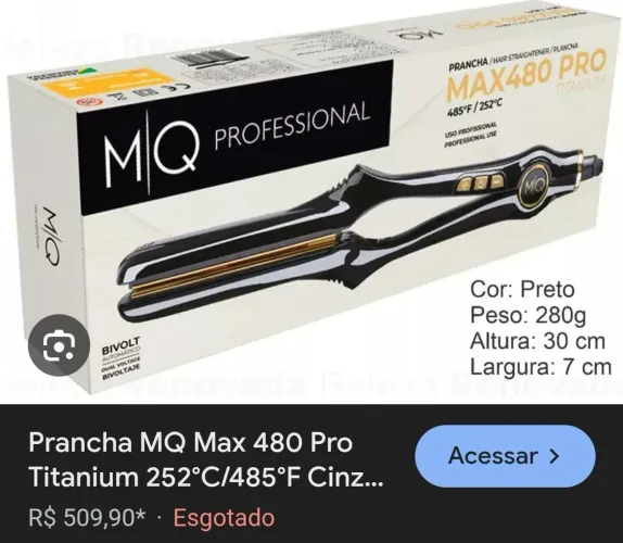 Prancha Profissional MqPro 485C°
