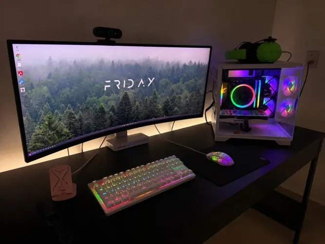 ? SETUP GAMER COMPLETO - RYZEN 7 5700X + RTX 3060 TI + MONITOR ULTRAWIDE 34" CURVO ?