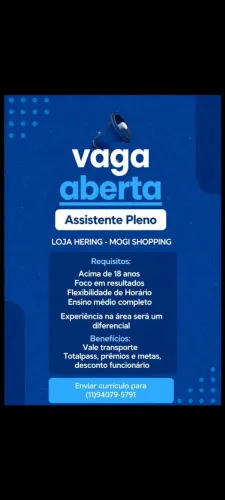 Assistente pleno - Hering