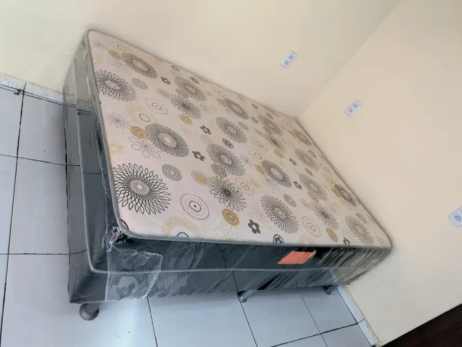 Cama Casal Box Espuma Higienizada