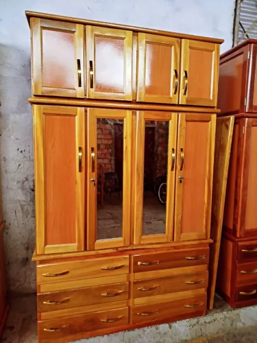 Guarda roupa de casal - roupeiro 4 portas completo com espelhos 
