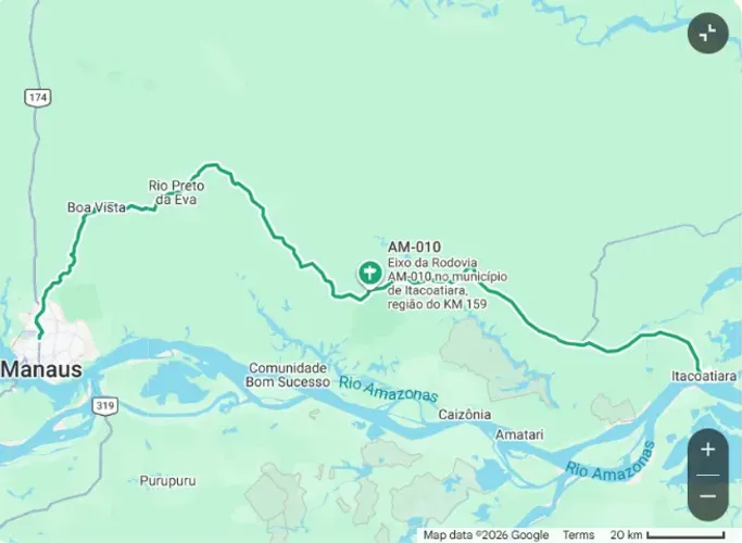Sítio / Terreno 80 Hectares na AM-010 KM 159 - Com Escritura e 650m de Frente