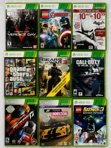 Jogos Originais Xbox 360 - GTA V, Forza Horizon, Armored Core e Mais