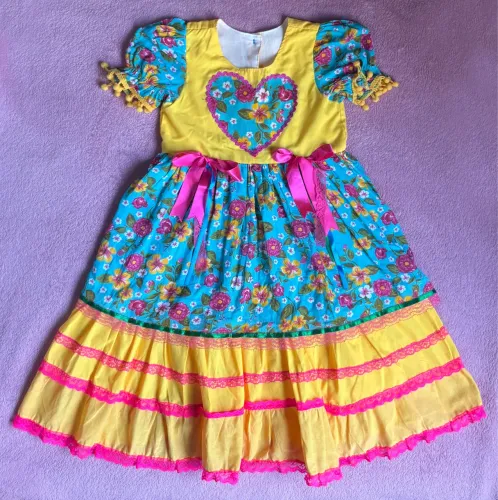 Vestido junino veste 4/5 anos