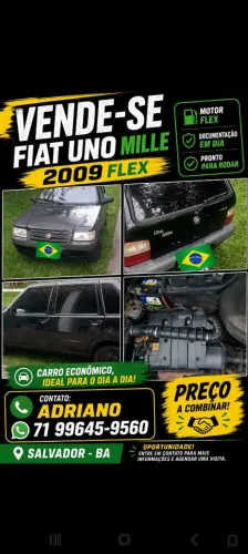 Fiat Uno Mille 1.0 Fire/ F.flex/ Economy 4P 2009