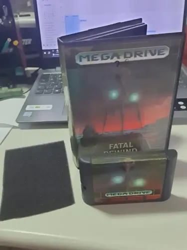 Cartucho Fatal Rewind Com Caixa Para Mega Drive