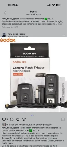 Rádio Flash Transmissor Godox CT16