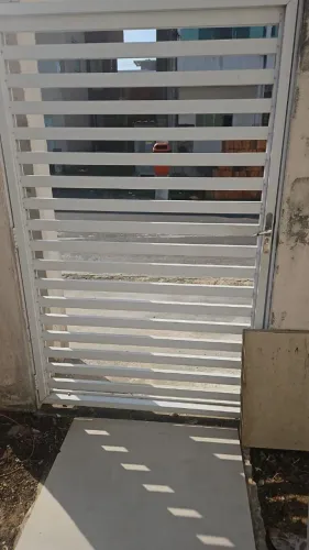 Portão de Alumínio Branco(garagem + principal)