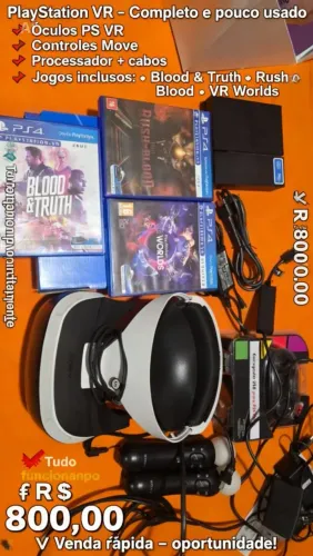 Óculos Vr play station 4 em Excelente estado
