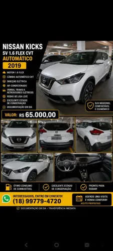 Nissan Kicks S Direct 1.6 16V Flex 5P Aut.(pcd) 2019
