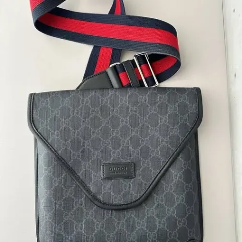 Bolsa Gucci Masculina Tiracolo Preta Original