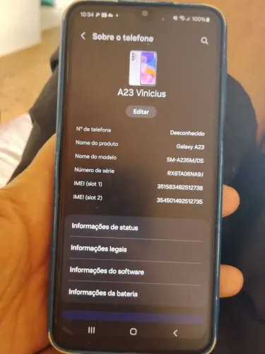 VDO ou TCO Samsung A23