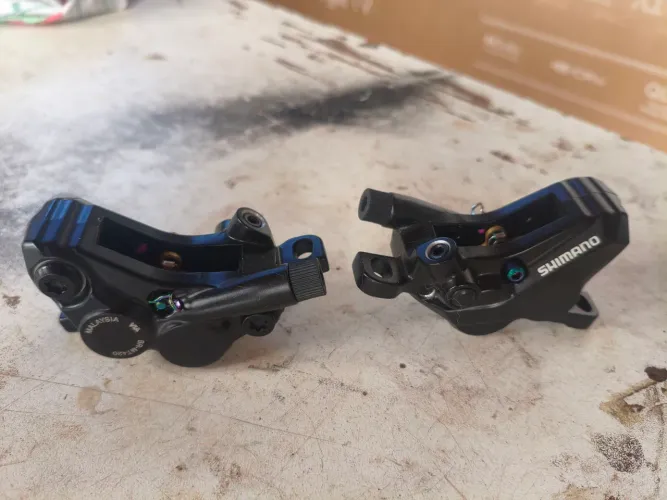 Pinças de freio disco Shimano m420 4 pistão zero completo