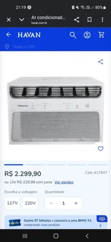Vendo ar condicionado novo