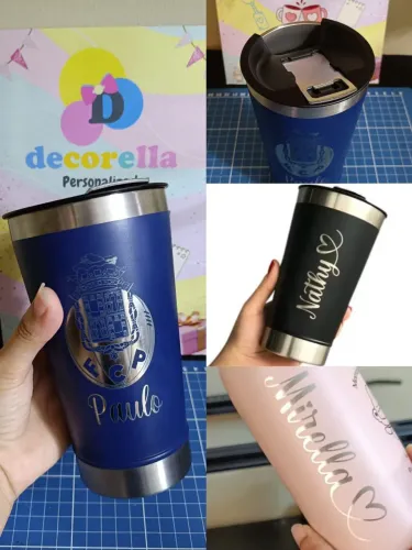 Copo térmico personalizado com gravação a laser presente brinde