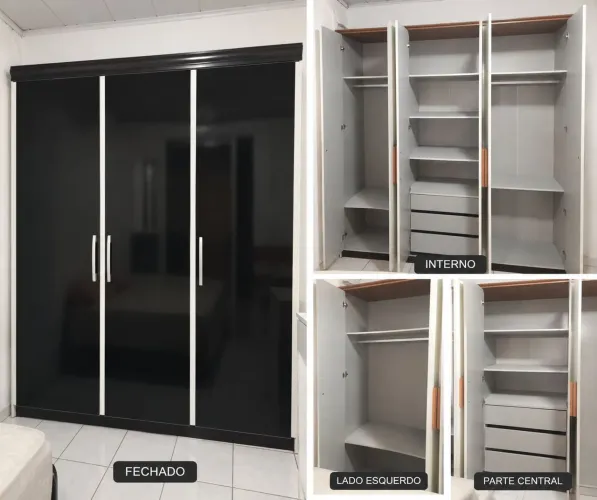 Guarda roupa casal três portas