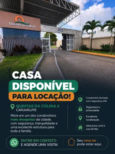 Alugo casa caruaru condomínio Quintas da Colina 2