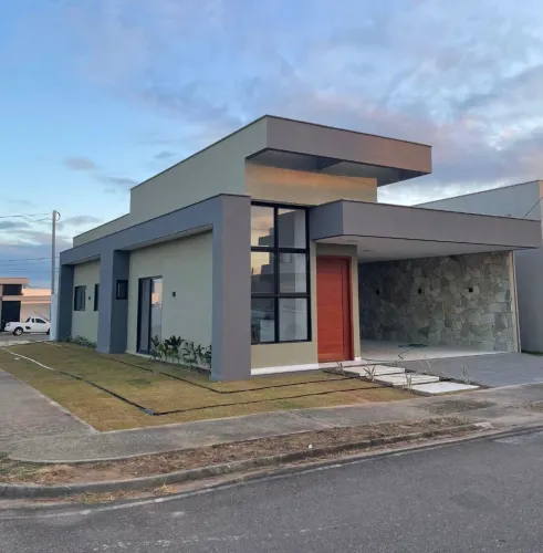 Alugo Casa nova 3/4 Ecoville 2 com projetados 