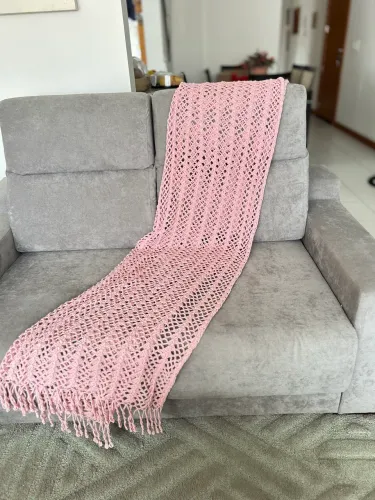 Manta para sofá em Crochê
