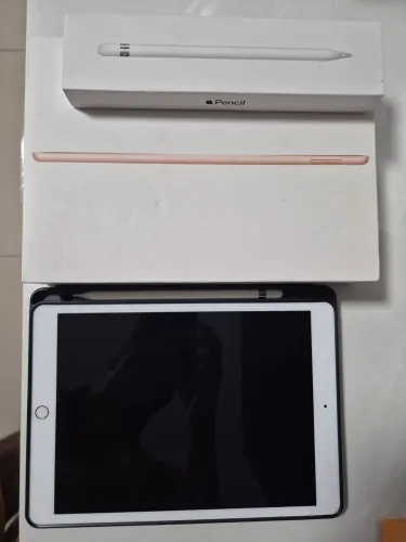 iPad 7ª Geração 128GB + Apple Pencil 1 + Capa + Película (Impecável)
