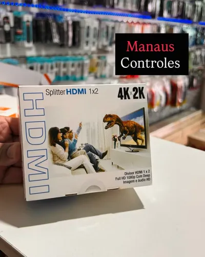 Splitter Hdmi 1X2 Knup + Fonte de Alimentação 