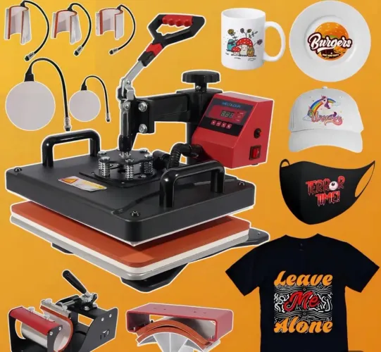 Mecolour 8 em 1 Prensa Térmica Sublimação 127v