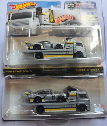 Lote 2x Hot Wheels Team Transport Porsche 934.5 + Fleet Street Legends Tour 1/64 Lacrado