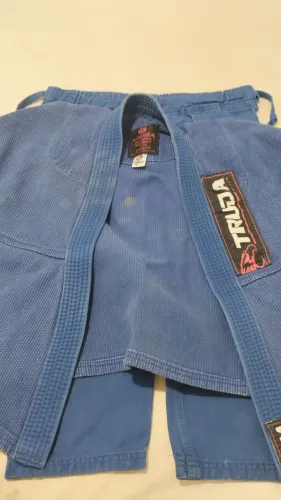 Kimono azul trançado