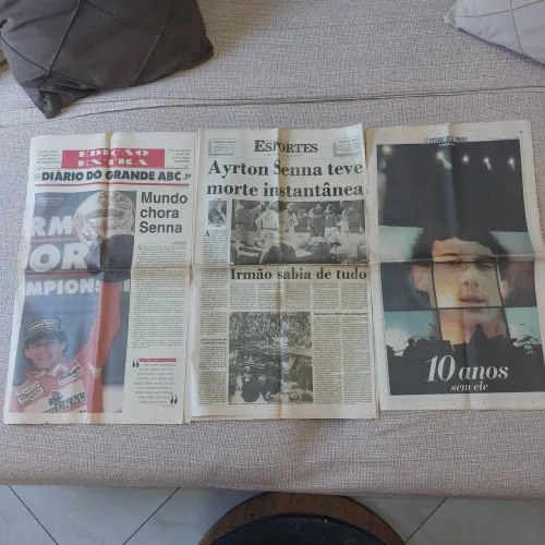 Lote Jornais Originais Ayrton Senna 1994 + Especial 10 Anos | Colecionador