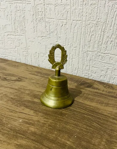 ANTIGO SINO DE MÃO DE BRONZE MACIÇO