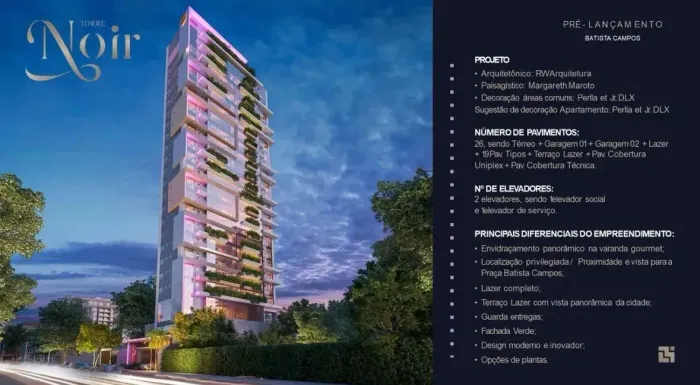 APTO NO TORRE NOIR DE 3 SUÍTES, 138 METROS É 4 BANHEIROS