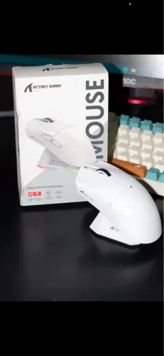 Mouse sem fio attack shark x11, com Dock de carregamento sensor paw 3311