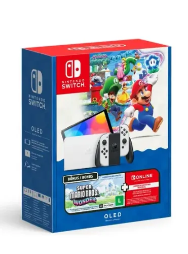 Nintendo Switch OLED - Branco 64GB - Semi-novo