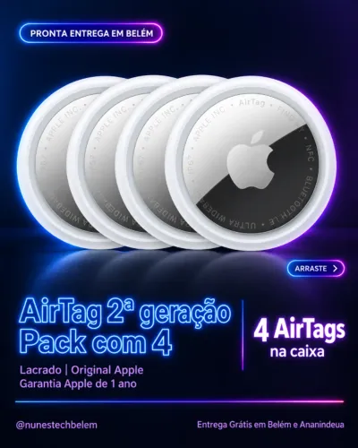 Apple AirTag 2ª Geração - Pack com 4 - Novo