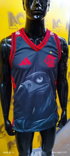 Camisa Regata Flamengo Machão Estampa Urubu Realista - Nova