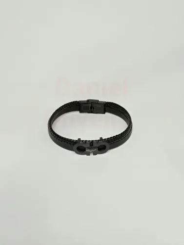 Pulseira de couro Salvatore Ferragamo Preto