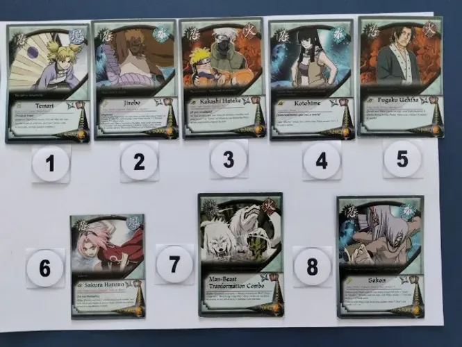 Kit 8 cards Naruto