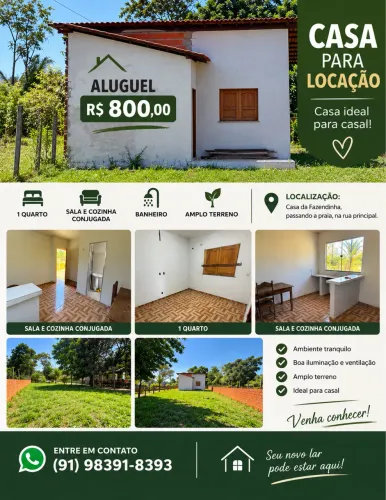 Aluguel casa Fazendinha Barcarena