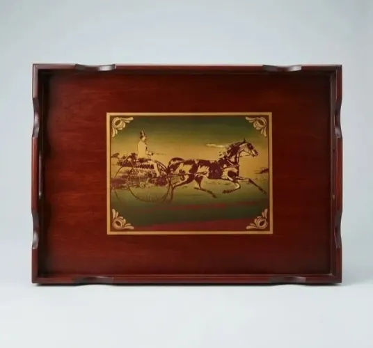 Bandeja Vintage Clássica "Equestre" - Alta Decoração (Anos 80)