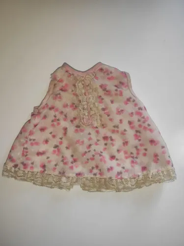 Roupinha de boneca Tippy Estrela original anos 70. Vestido floral crepe e renda.