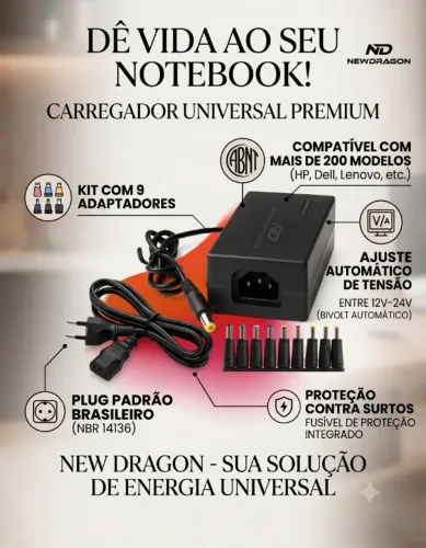 carregador universal pra notebook