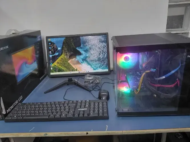 Computador Completo Gamer i5 7500 Ssd 240 + Hd 500 Ram 16Gb Gtx 750 Ti Monitor 19 Zerado