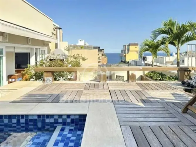 CONDOMINIO DO EDIFICIO CONDE DO RIO - Cobertura Duplex 5 quartos, sendo 2 suítes